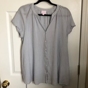 Tie Front Maternity Blouse